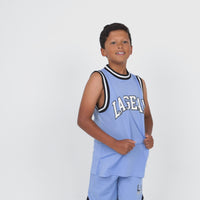 BOYS BASKETBALL SINGLET SLATE BLUE