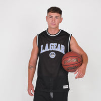 MENS BASKETBALL SINGLET BLACK