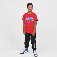 BOYS FASHION SCRIPT SS TEE RED