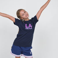 GIRLS CORE LOGO TEE NAVY