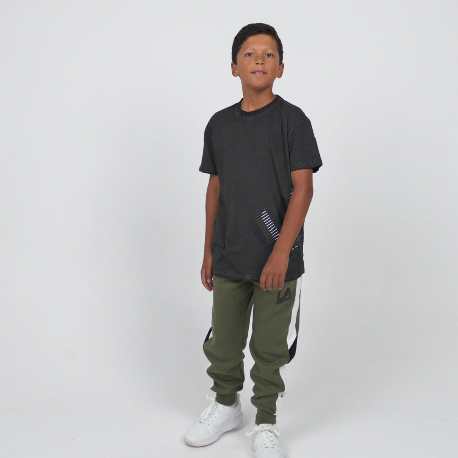 BOYS FASHION ACID WASH SS TEE