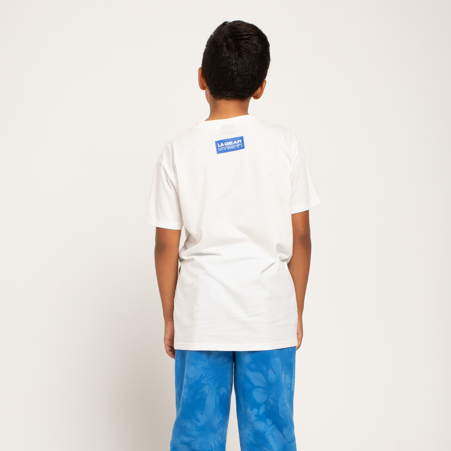 BOYS FASHION SCRIPT SS TEE WHITE