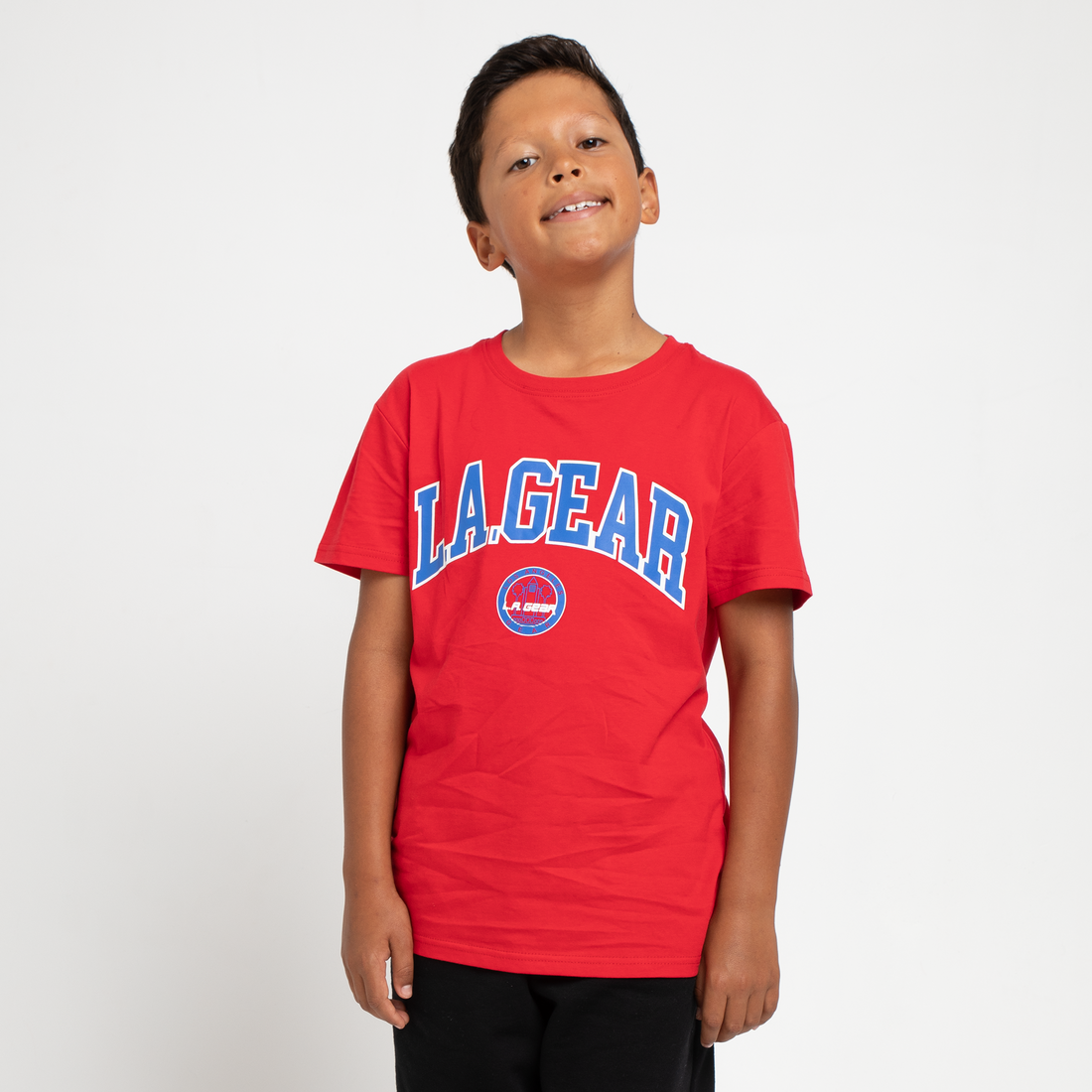 BOYS FASHION SCRIPT SS TEE RED