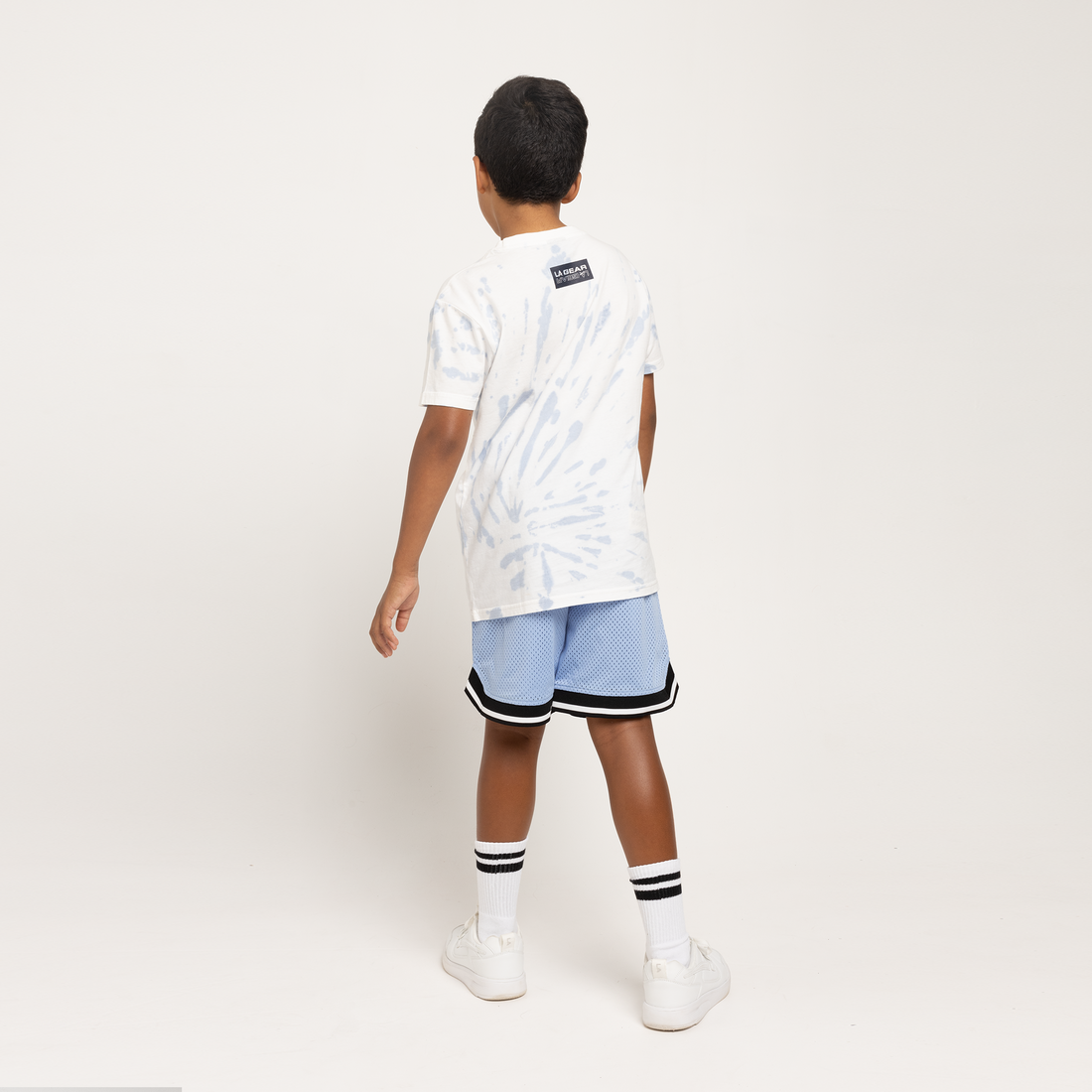 BOYS TIE DYE SS TEE LIGHT BLUE