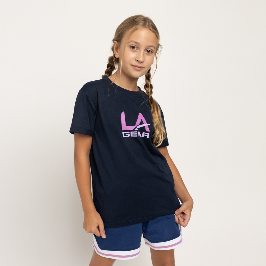 GIRLS CORE LOGO TEE NAVY