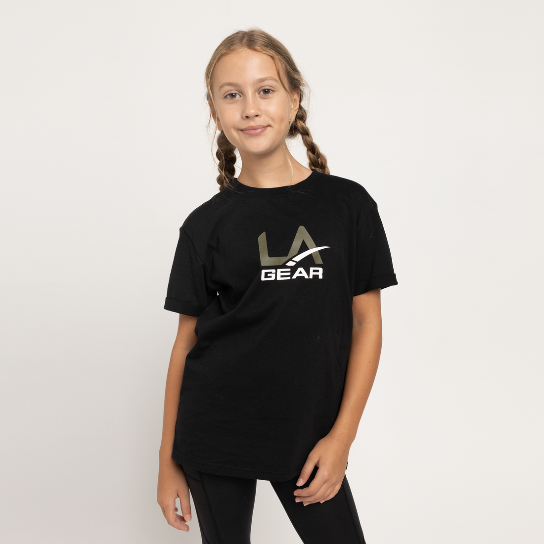 GIRLS CORE LOGO TEE BLACK