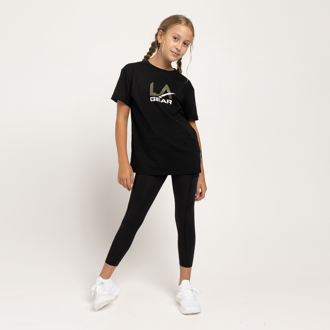 GIRLS CORE LOGO TEE BLACK