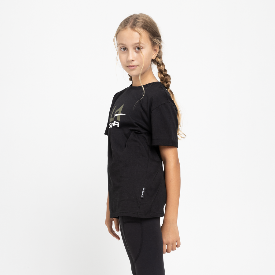 GIRLS CORE LOGO TEE BLACK