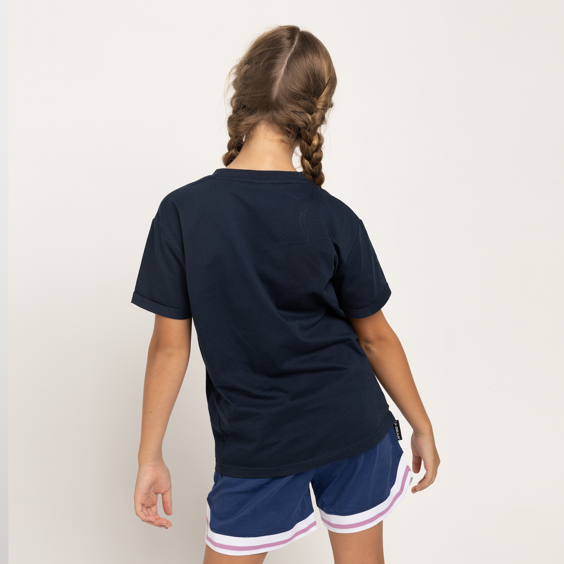 GIRLS CORE LOGO TEE NAVY