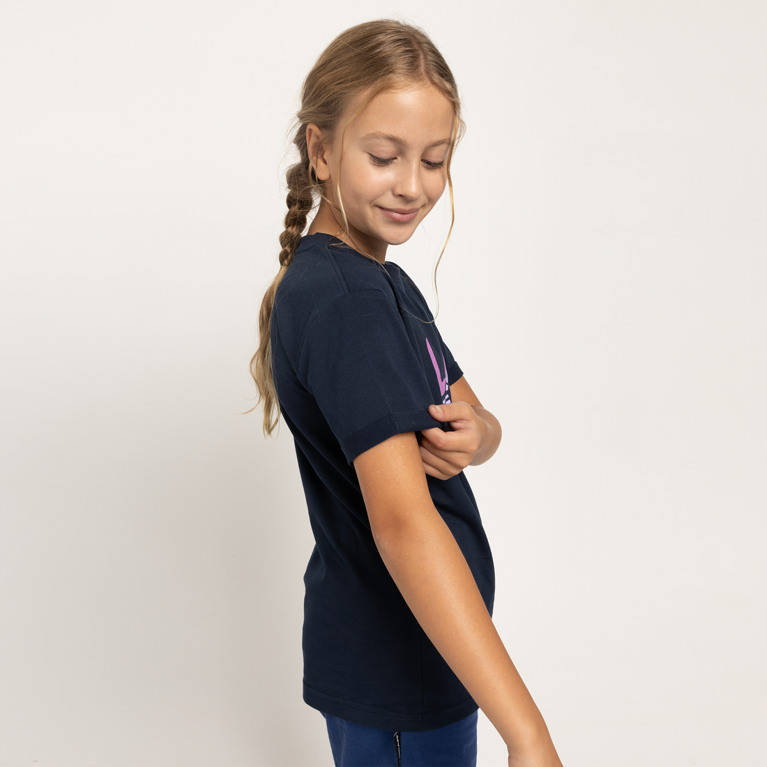 GIRLS CORE LOGO TEE NAVY