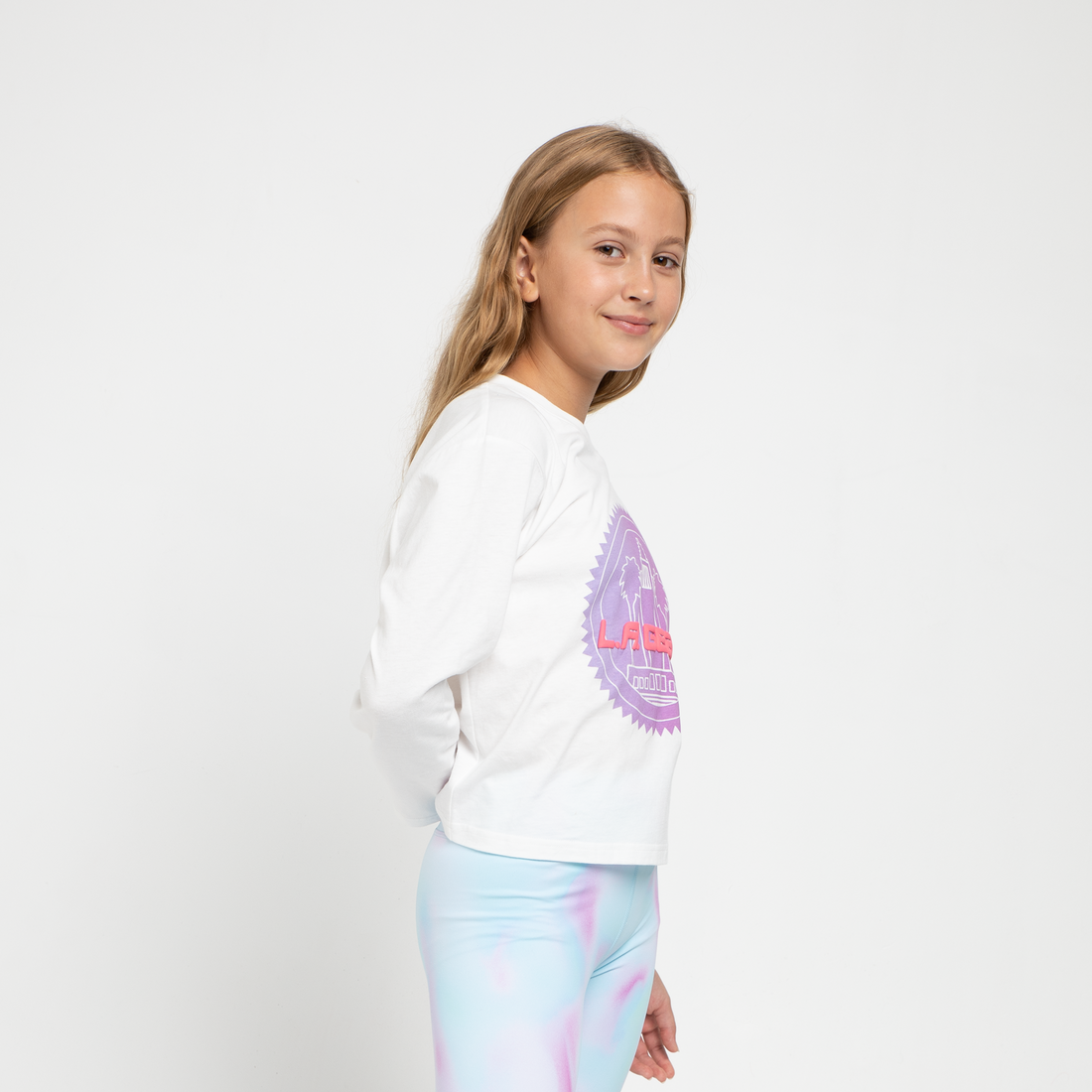 GIRLS RETRO LOGO LS TEE