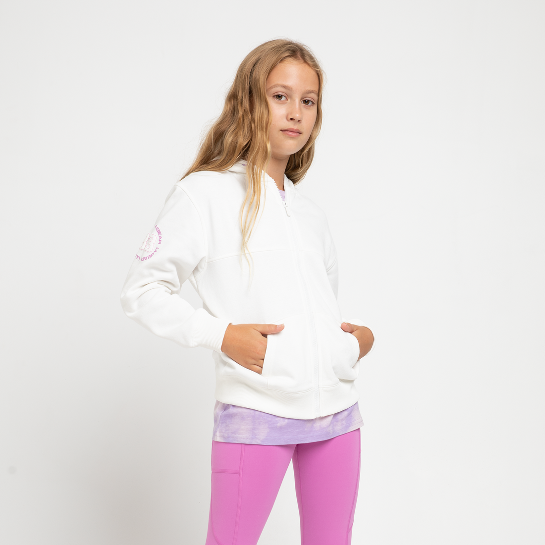 GIRLS ZIP THROUGH FLEECE HOODIE – LA Gear Australia