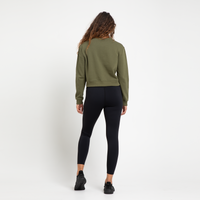 WOMENS CROPPED CREW FLEECE TOP