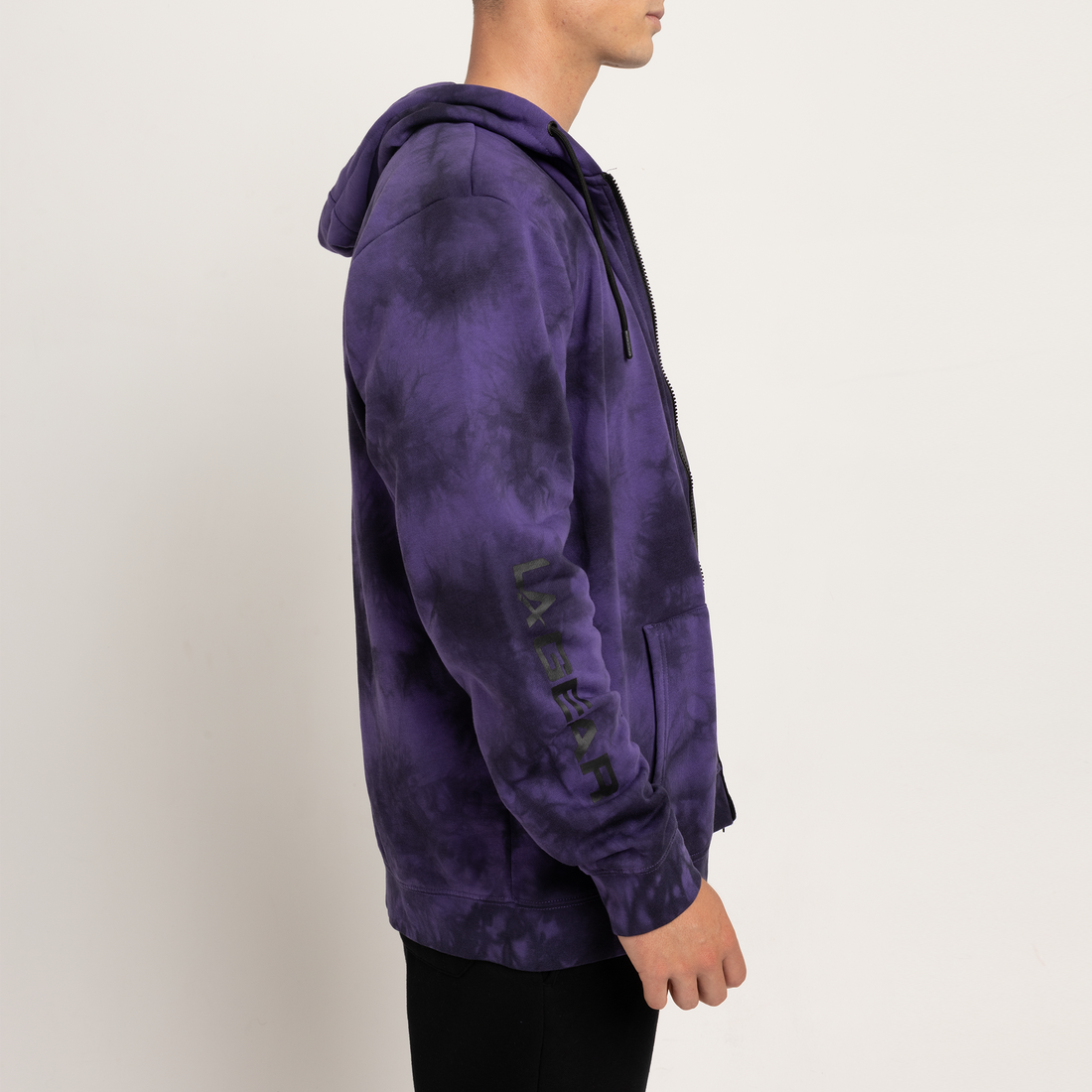 MENS MARBLE ZIP THROUGH HOODIE