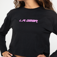 WOMENS RETRO LOGO CROPPED LS TEE