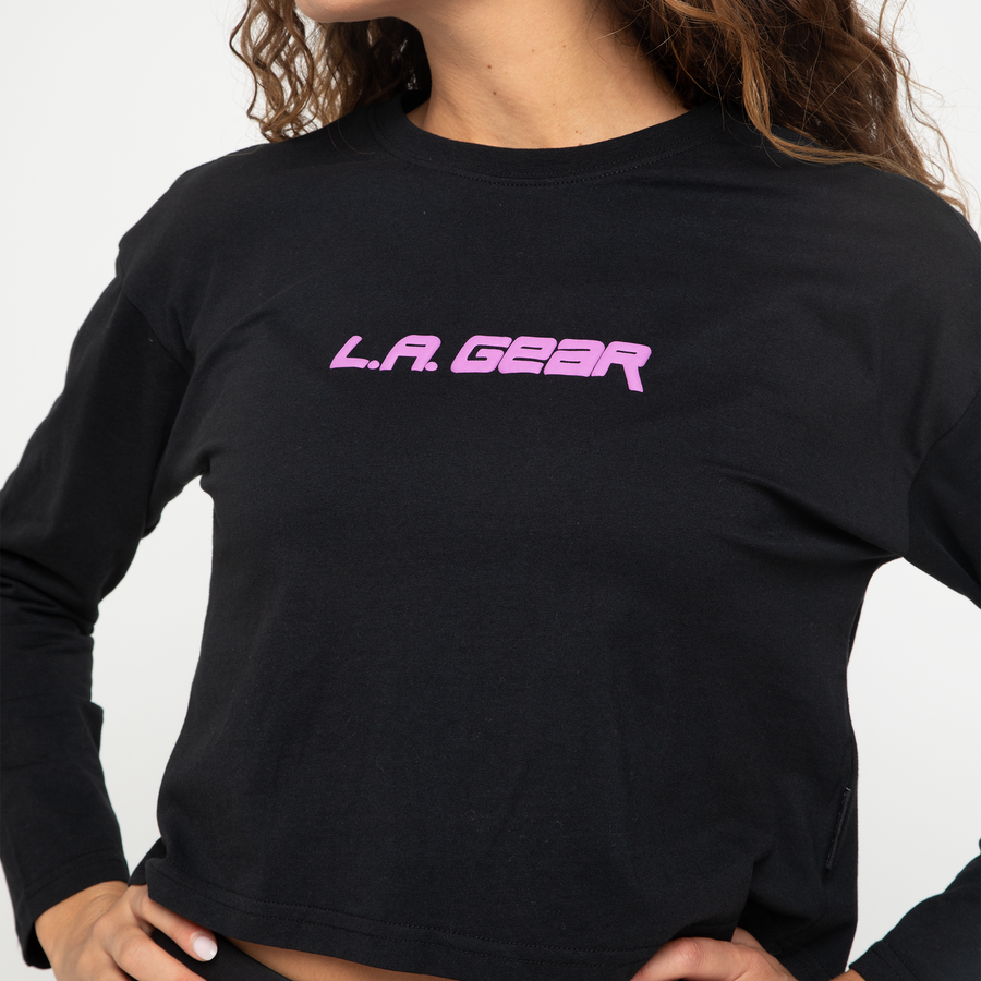 WOMENS RETRO LOGO CROPPED LS TEE