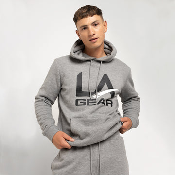 MENS CORE FLEECE HOODIE GREY MARLE