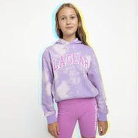 GIRLS CROPPED MARBLE HOODIE