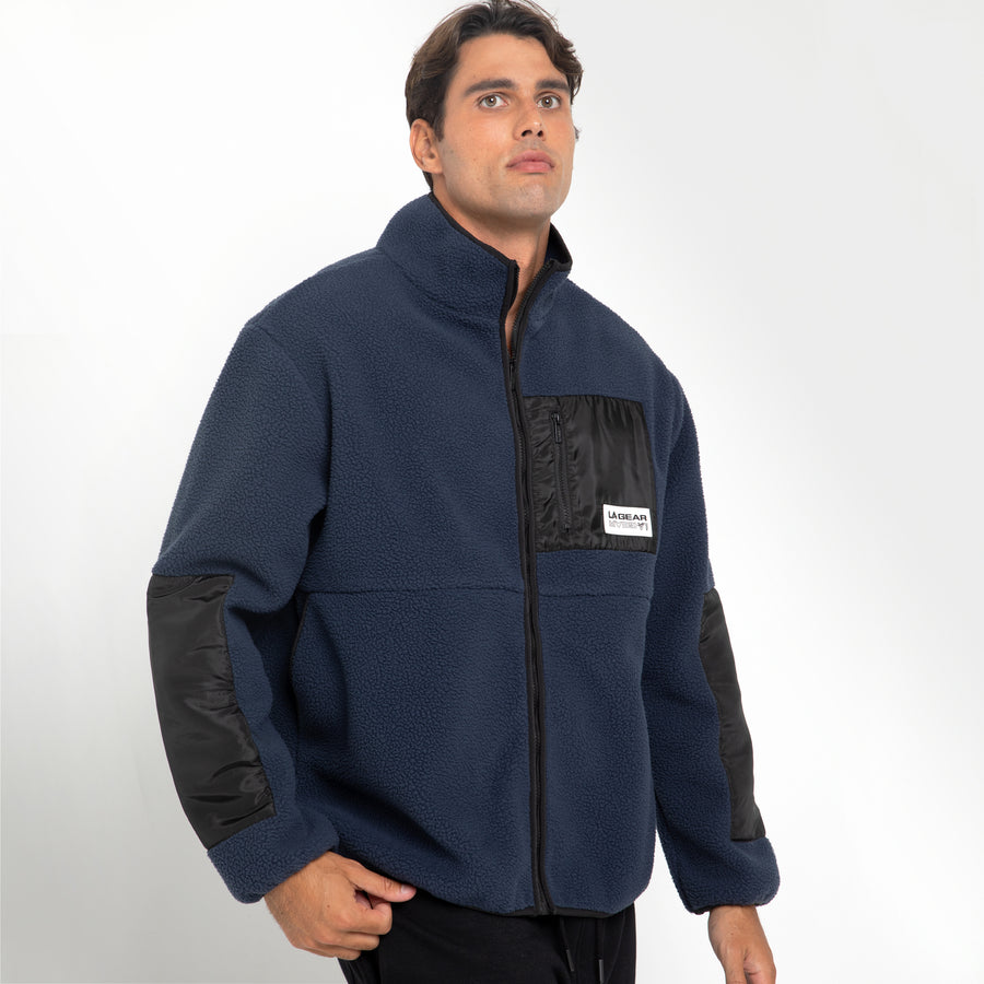 MENS TEDDY FLEECE FASHION JACKET